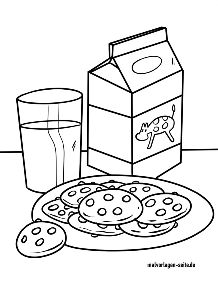malvorlage-kekse-und-milch-ausmalen