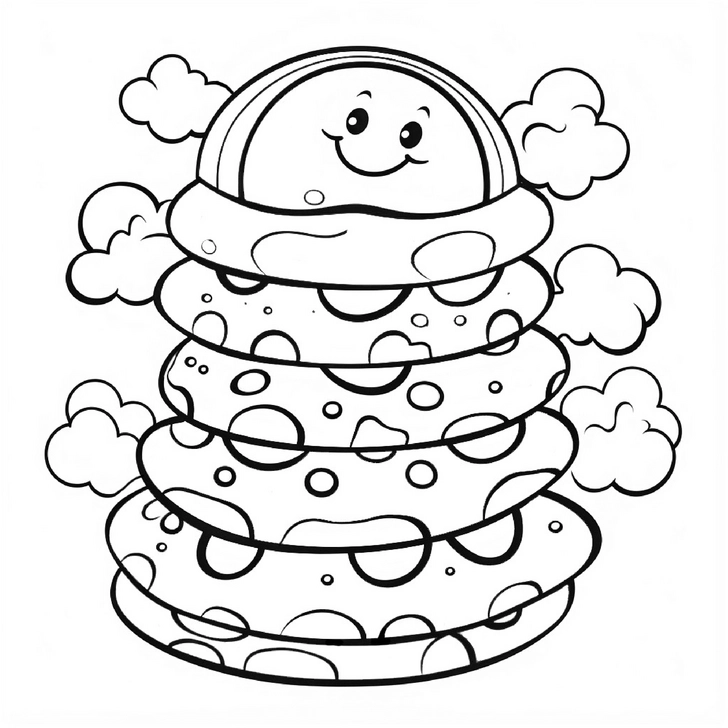 malvorlage-keksstapel-mit-wolken