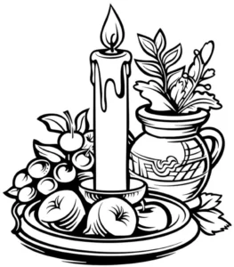 malvorlage-kerze-fruechte-topf