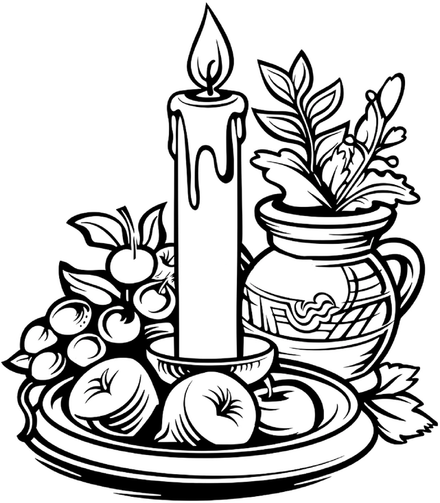 malvorlage-kerze-obststillleben-fuer-kreative-ausmalstunden