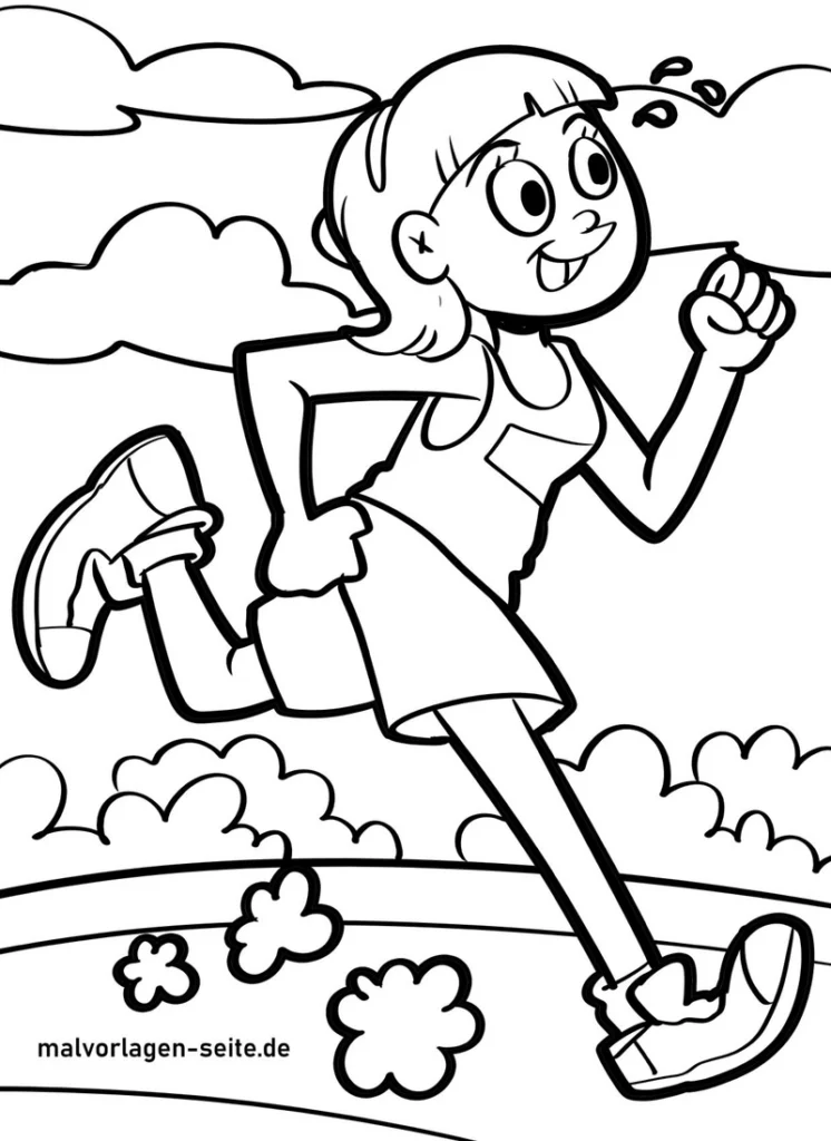 malvorlage-kind-beim-laufen-in-der-natur