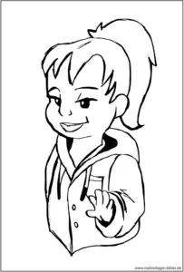 malvorlage-kind-in-laessigem-outfit