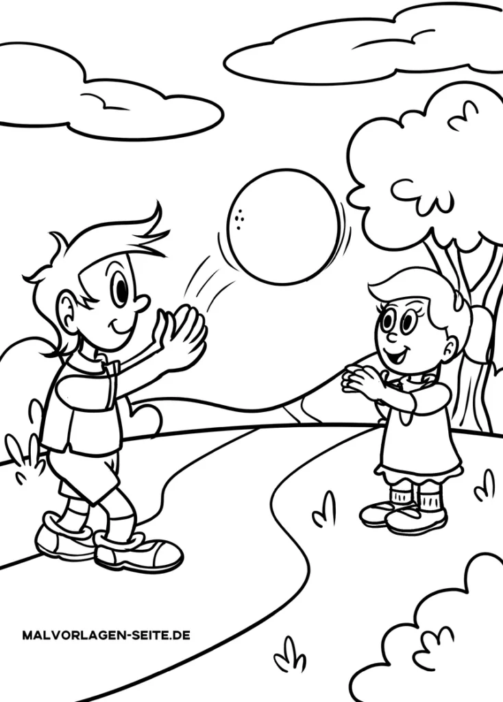 malvorlage-kinder-beim-ballspielen