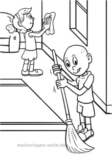 malvorlage-kinder-helfen-im-haushalt