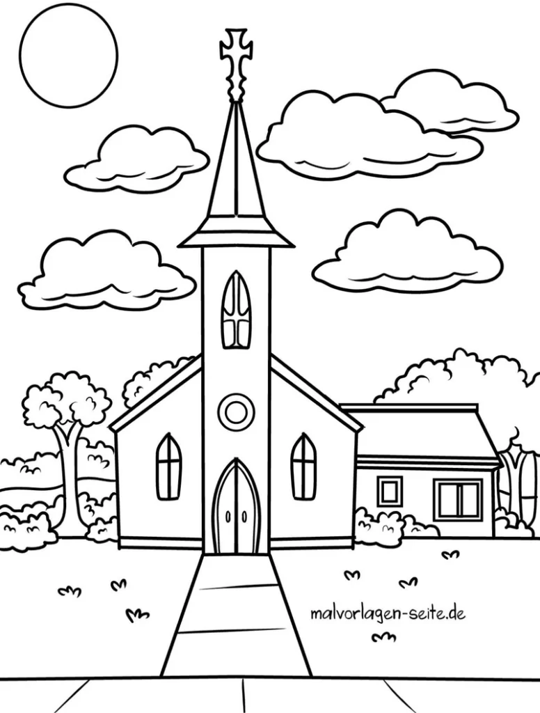 malvorlage-kirche-architektur-ausmalen