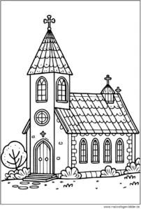 malvorlage-kirche-ausmalbild