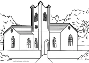 malvorlage-kirche-ausmalen