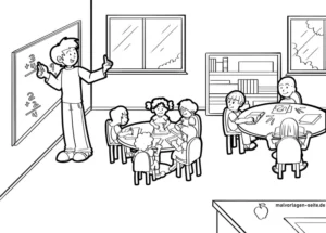 malvorlage-klassenzimmer-lehrer-schueler