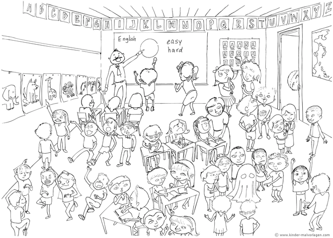 malvorlage-klassenzimmer-mit-kindern