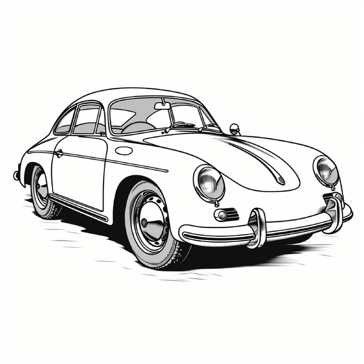 malvorlage-klassisches-auto-ausmalbild