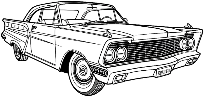 malvorlage-klassisches-auto-mit-kreativen-moeglichkeiten