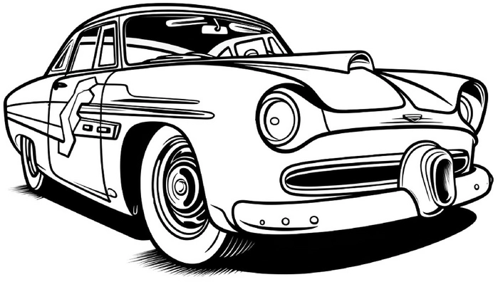 malvorlage-klassisches-auto-zum-ausmalen