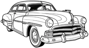 malvorlage-klassisches-auto-zum-ausmalen