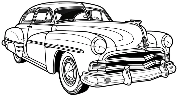 malvorlage-klassisches-auto-zum-ausmalen