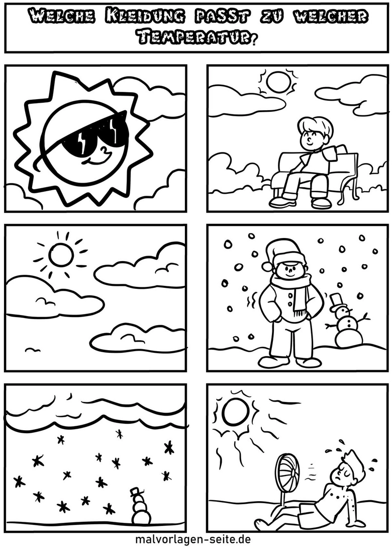 malvorlage-kleidung-zur-temperatur-ausmalen