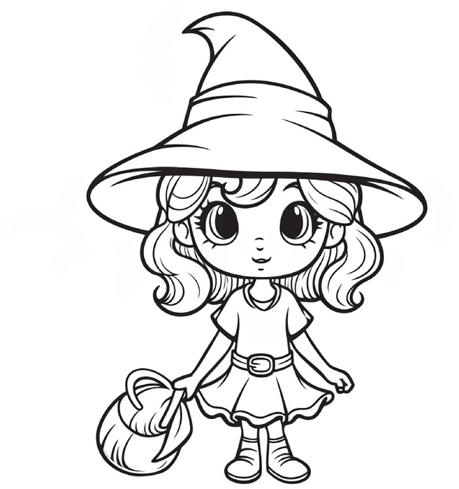 malvorlage-kleine-hexe-mit-besen