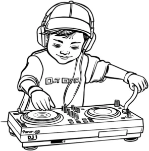 malvorlage-kleiner-dj-ausmalbild