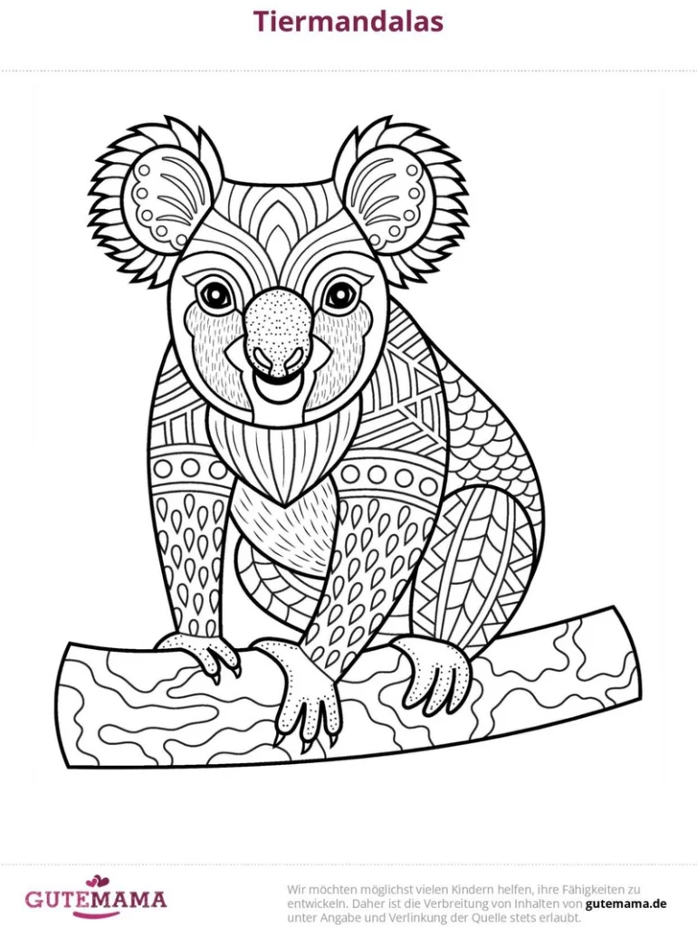 malvorlage-koala-mandala-ausmalen