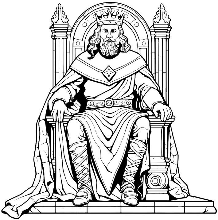 malvorlage-koenig-auf-thron