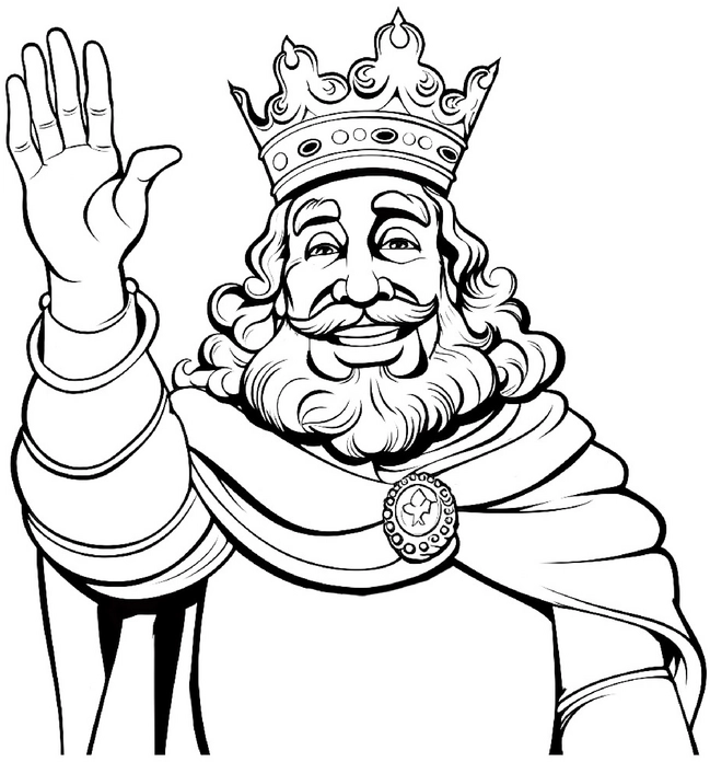 malvorlage-koenig-mit-krone-und-winken