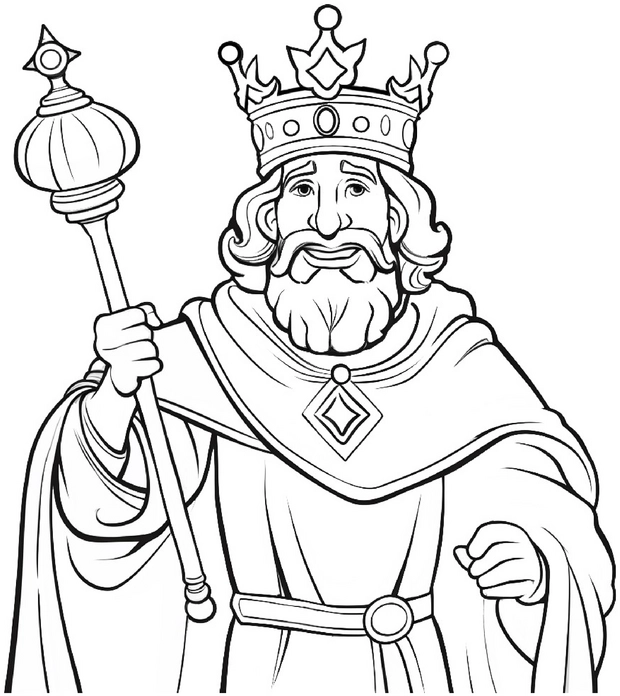 malvorlage-koenig-mit-zepter-und-krone