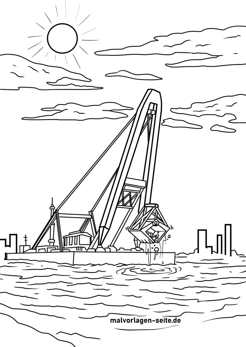 malvorlage-kran-am-wasser-ausmalbild