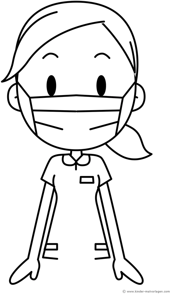 malvorlage-krankenschwester-mit-maske