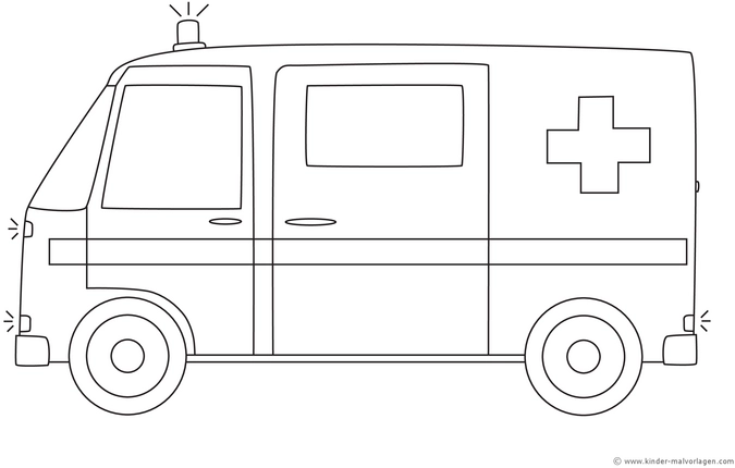 malvorlage-krankenwagen-blaulicht-rotes-kreuz