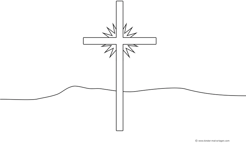 malvorlage-kreuz-mit-lichtstrahlen