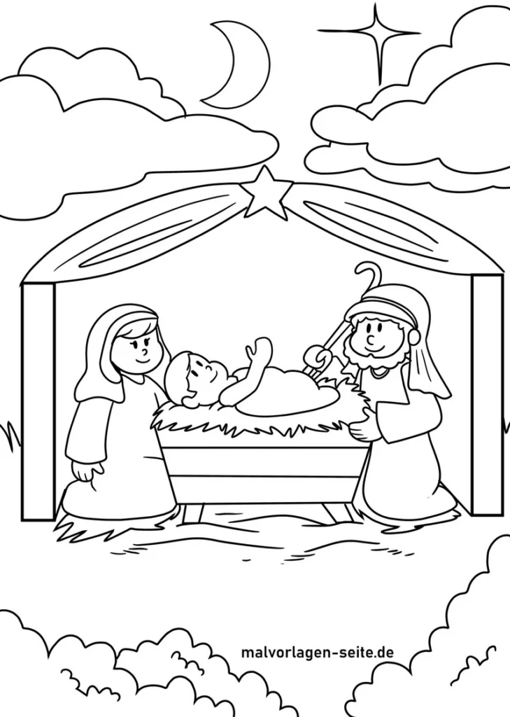 malvorlage-krippe-mit-maria-josef-und-jesus-kind