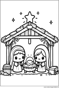 malvorlage-krippe-weihnachten-ausmalbild