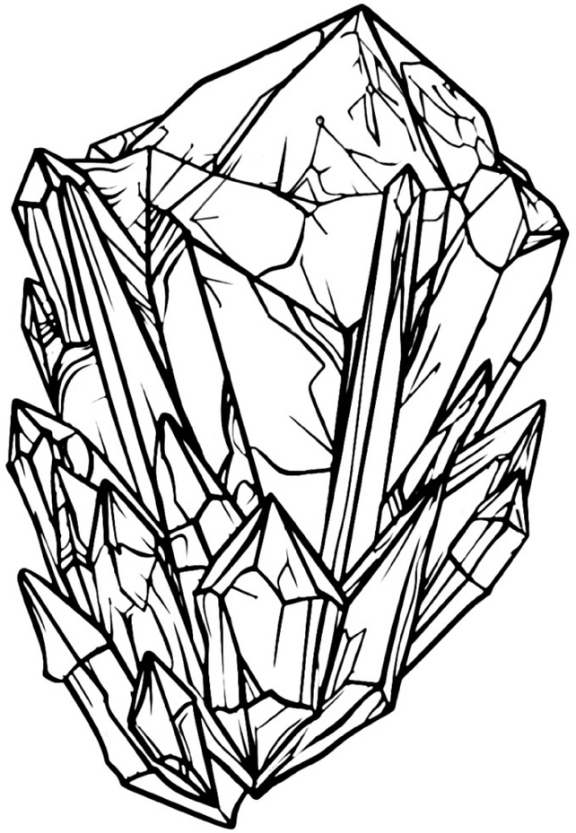 malvorlage-kristallgebilde-ausmalen-fuer-kinder