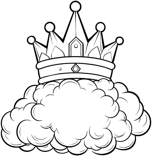 malvorlage-krone-auf-wolke