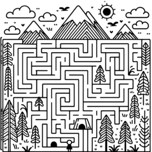 malvorlage-labyrinth-in-den-bergen-zum-ausmalen
