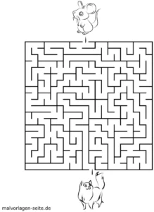 malvorlage-labyrinth-mit-maus-und-katze