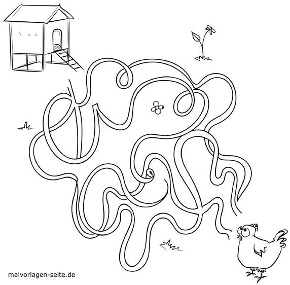 malvorlage-labyrinth-weg-zum-huehnerstall