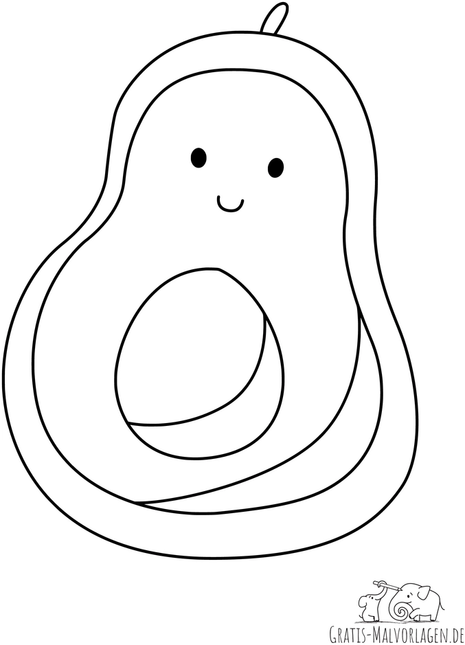 malvorlage-laechelnde-avocado