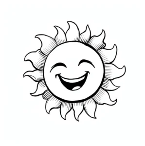 malvorlage-laechelnde-sonne-mit-kreativen-ausmalmoeglichkeiten