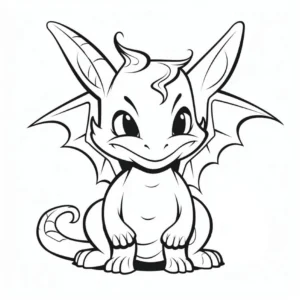 malvorlage-laechelnder-drache-kreativitaet-foerdern