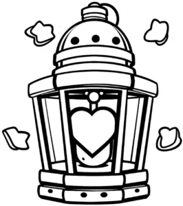 malvorlage-laterne-mit-herzsymbol-ausmalbild