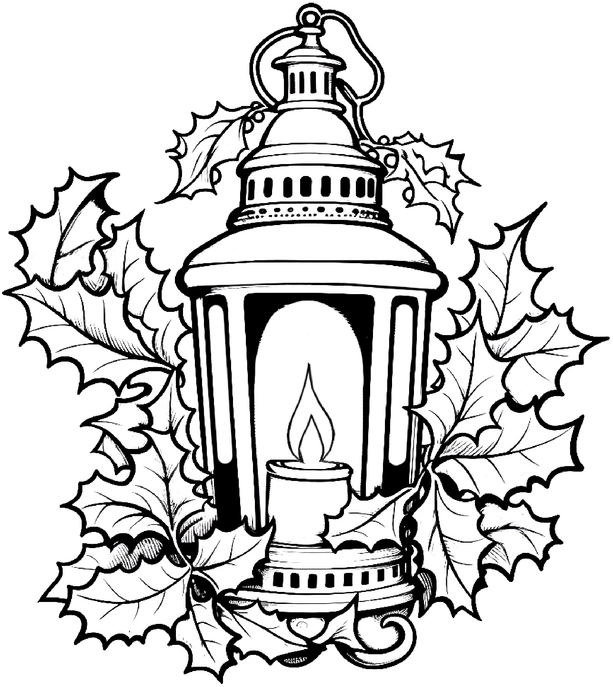 malvorlage-laterne-stechpalmen-festlich