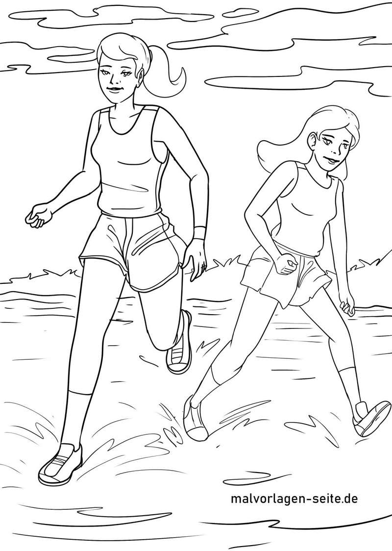 malvorlage-laufen-im-freien-mit-kindern