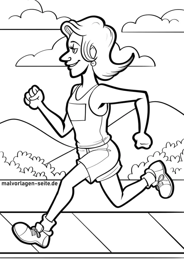 malvorlage-laufen-sportliche-figur-in-bewegung