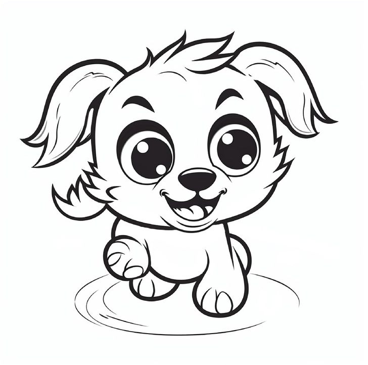 malvorlage-laufender-welpe-ausmalbild