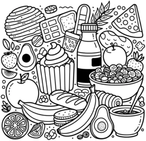malvorlage-lebensmittel-zum-ausmalen