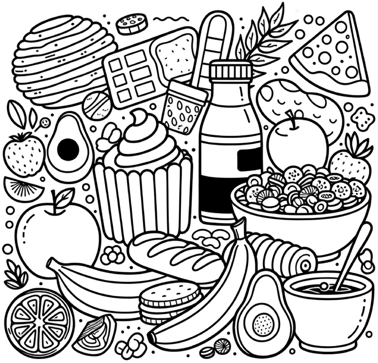 malvorlage-lebensmittel-zum-ausmalen
