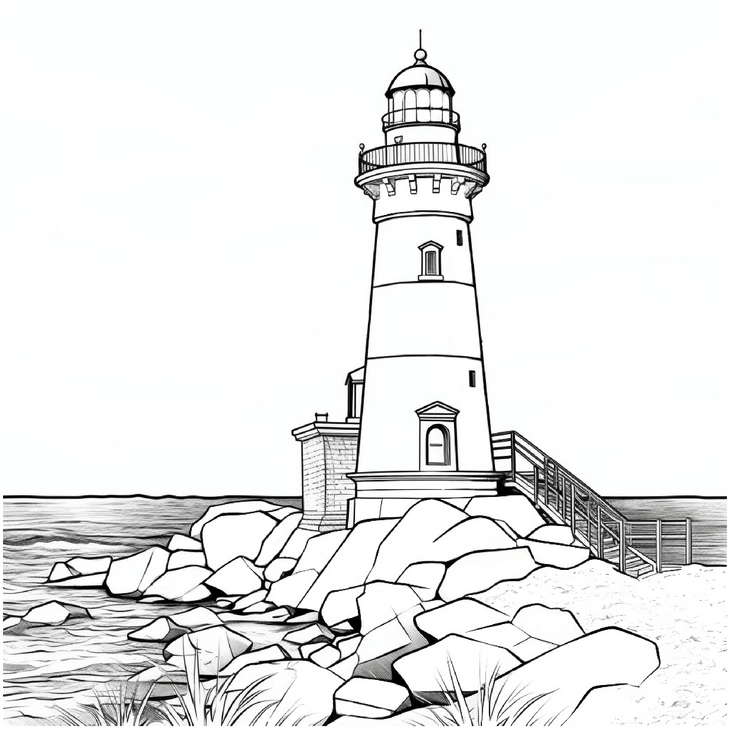 malvorlage-leuchtturm-an-der-kueste