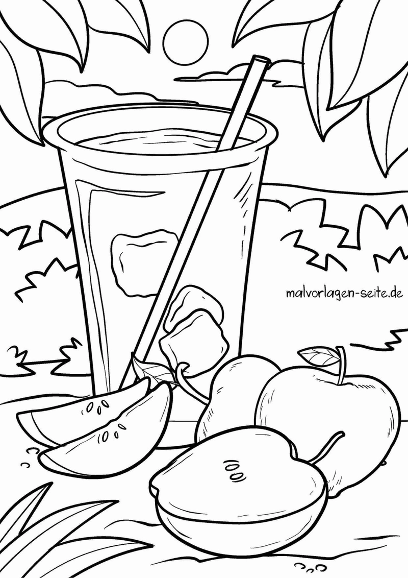 malvorlage-limonade-und-fruechte-ausmalen
