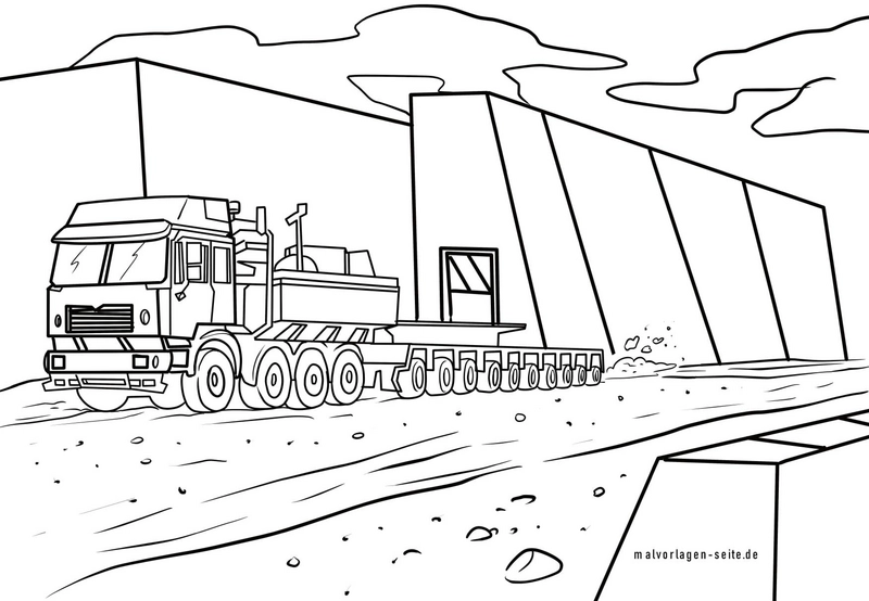 malvorlage-lkw-auf-baustelle-ausmalen