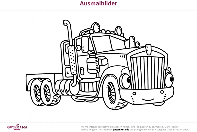 malvorlage-lkw-mit-freundlichem-gesicht